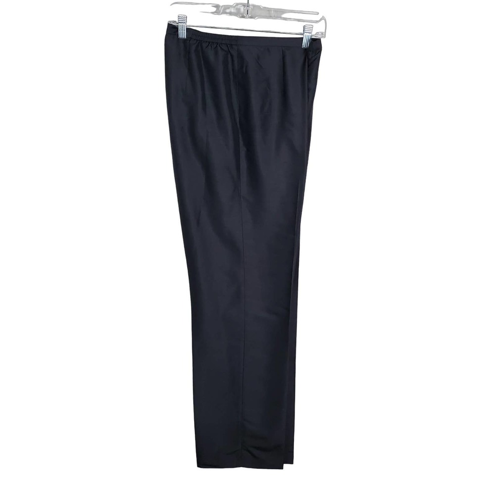 Coldwater Creek Black Unlined Silk High Rise Trousers 6